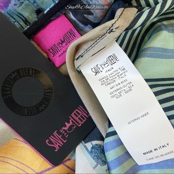 Save the Queen NWT rare mirrored bird silk sleeveless tunic *shop@iamwarior - Picture 10 of 11